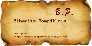 Bibarits Pompónia névjegykártya